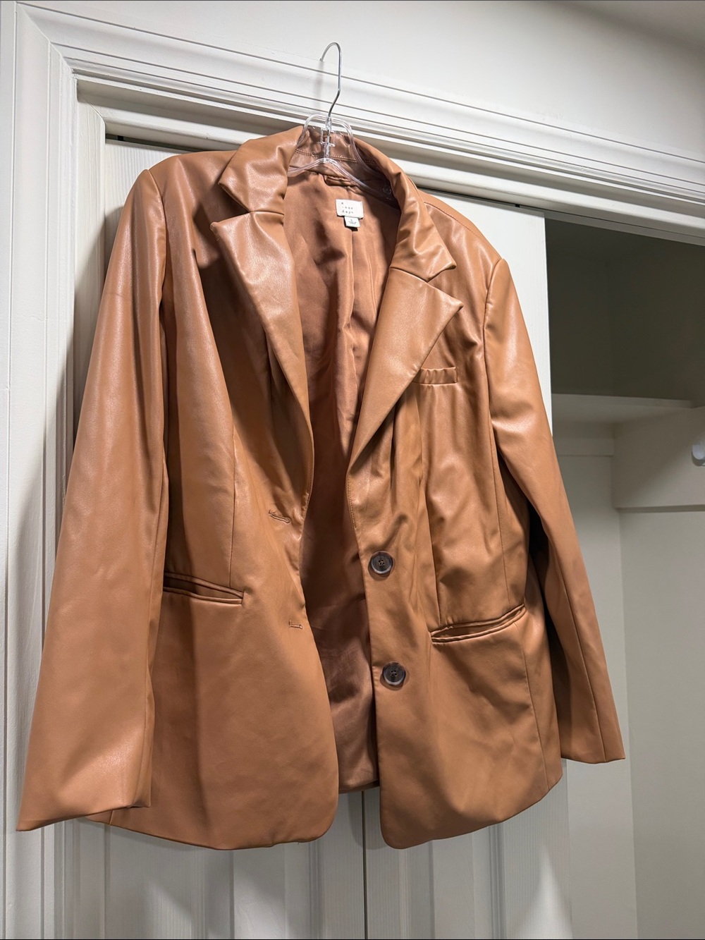 a new day Faux Leather Blazer in Camel Brown - Picture 1 of 3
